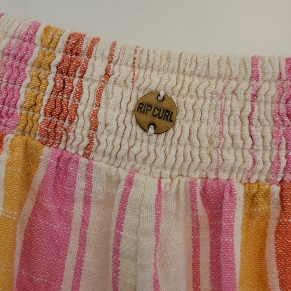 Rip Curl Striped Linen Flat Shorts Size Medium Wi… - image 4